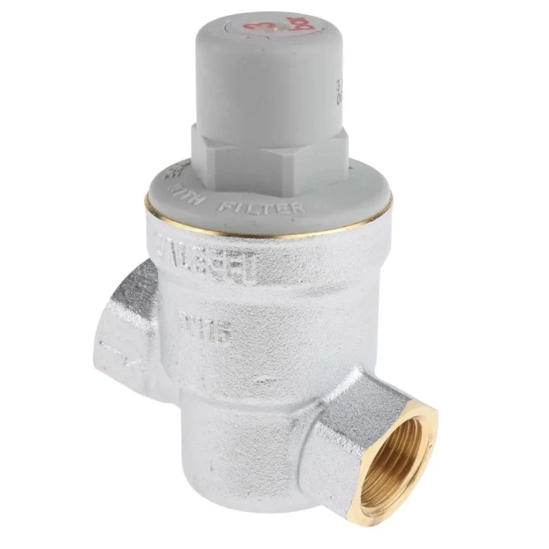 RS PRO Chrome Plated Brass Pressure Reducing Valve BSP Female, Max Operating Temperature 40°C, Outlet Pressure 1-6 761-345