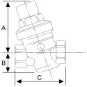 RS PRO Chrome Plated Brass Pressure Reducing Valve BSP Female, Max Operating Temperature 40°C, Outlet Pressure 1-6 761-345