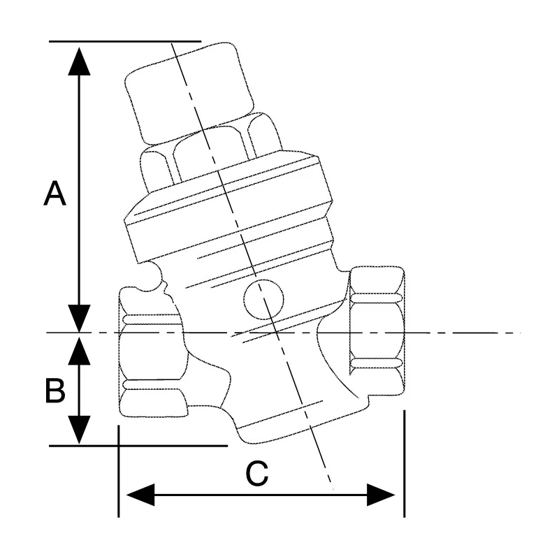 RS PRO Chrome Plated Brass Pressure Reducing Valve BSP Female, Max Operating Temperature 40°C, Outlet Pressure 1-6 761-345