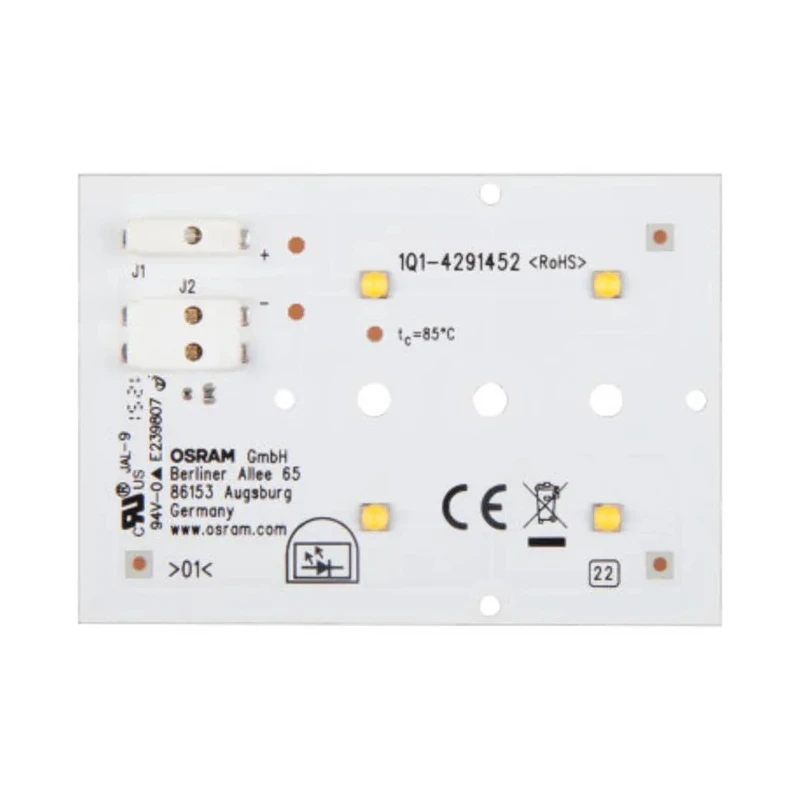 Osram LED Light Engine White 3000K Colour Temperature 11V DC Voltage 70 mm Length PL-BRICK-HP-1000-730-2X2