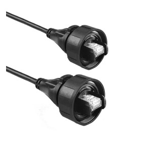 Bulgin Screened Shielded Cat5e Ethernet Cable 5 Meter Black PU/PUR PVC Jacket 