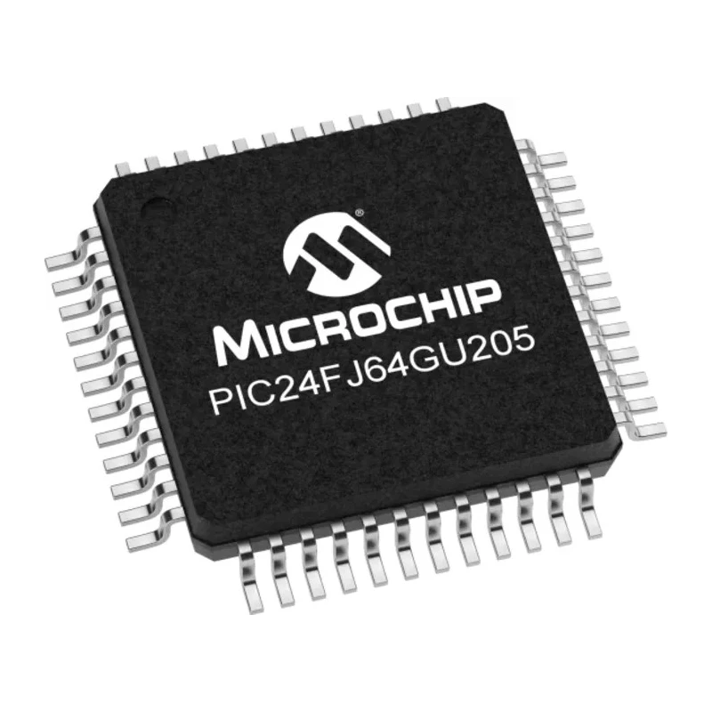 Microchip 16 bit PIC Microcontroller, 64kB FLASH, 8kB RAM, 32 MHz, 48-Pin TQFP PIC24FJ64GU205-I/PT