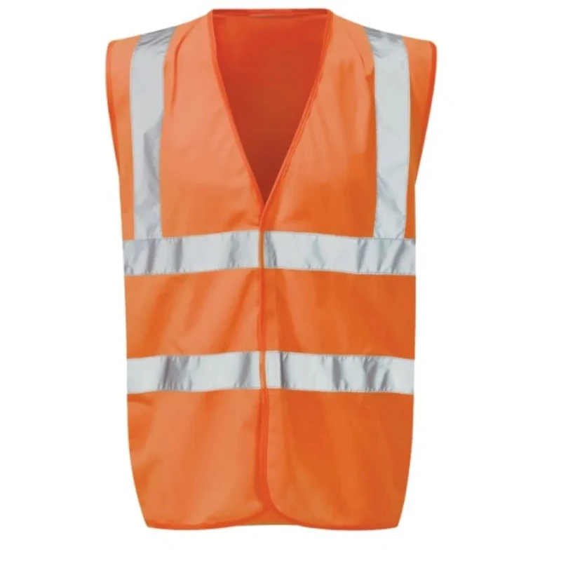 Orbit International Orange Velcro Hi Vis Vest Polyester, L HVW03-O-L