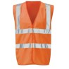 Orbit International Orange Velcro Hi Vis Vest Polyester, L HVW03-O-L