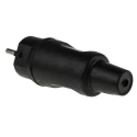 Kopp 16A 250V Type F German Schuko Mains Plug Black Rubber Cable Screw Termination 1795.1600.9