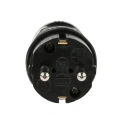 Kopp 16A 250V Type F German Schuko Mains Plug Black Rubber Cable Screw Termination 1795.1600.9