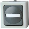 Kopp Grey Series Wall Switch, 3 Gang Series Cross & Heating Main Push Button Control Switch 25V 10A IP44 5607.5600.9