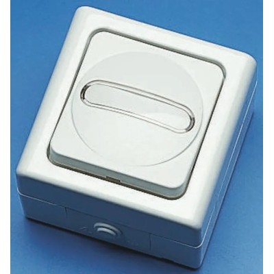 Kopp White Universal Heating Main Switch Push Button Lockable Control Venetian Cross Switch 5606.0200.7
