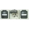 Kopp 16A Grey Protective Contact Plug Socket Surface Mount IP44 250V ac 1313.5600.5