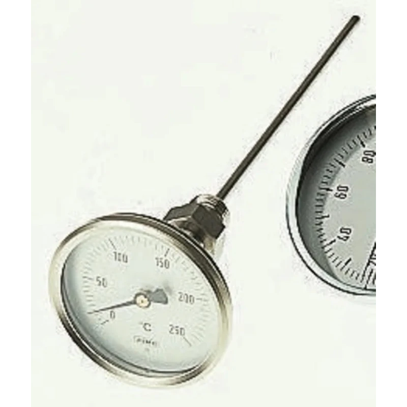 Jumo Bi-Metallic Dial Thermometer 80 mm Steel Case -20 to +40°C Measurement Range 608001/0180-628-018-10-000-46-01-150/000