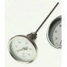 Jumo Bi-Metallic Dial Thermometer 80 mm Steel Case -20 to +40°C Measurement Range 608001/0180-628-018-10-000-46-01-150/000