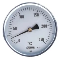Jumo Dial Thermometer 100mm Dial Size, Galvanised Steel Case, 250°C Maximum 608001/0110-834-841-10-104-26-26-200/000