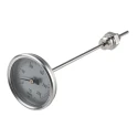 Jumo Bimetallic Dial Thermometer 80mm Stainless Steel Case 250°C Threaded Connection 608002/0180-834-847-6-104-26-26-200/000
