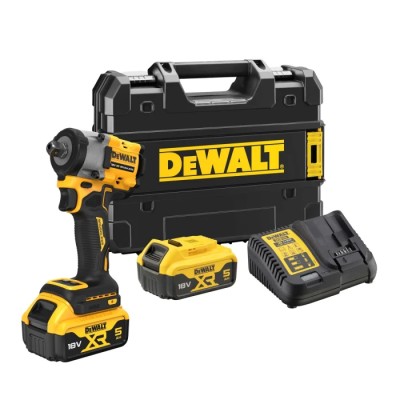 DeWALT 1/2 in Cordless Brushless Impact Wrench 18V 5 Ah Battery 406 Nm Torque 2500 RPM DCF922P2T-QW