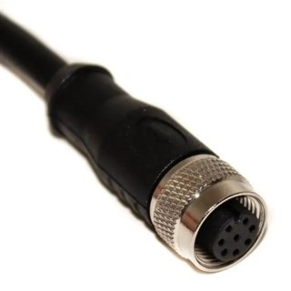 Mueller Electric Sensor Actuator Cable Female 8 Way Straight to Unterminated, 2 m BU-1406105