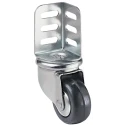Guitel Hervieu Swivel Castor 50 mm Wheel Diameter, 50 kg Capacity, Rubber Wheel, Pressed Steel Frame, Model 366213