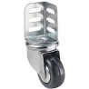 Guitel Hervieu Swivel Castor 50 mm Wheel Diameter, 50 kg Capacity, Rubber Wheel, Pressed Steel Frame, Model 366213