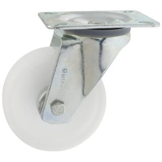 Guitel Hervieu Pressed Steel Swivel Castor 250 kg Load Capacity, 125 mm Polypropylene Wheel 372955