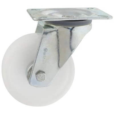 Guitel Hervieu Pressed Steel Swivel Castor 250 kg Load Capacity, 125 mm Polypropylene Wheel 372955