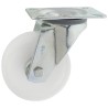 Guitel Hervieu Swivel Castor, 200 kg Load Capacity, 100 mm Polypropylene Wheel, Pressed Steel Frame, Bright Zinc 372945