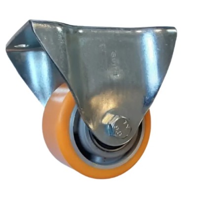 Guitel Hervieu Fixed Castor, 400 kg Load Capacity, 100 mm Polyurethane Wheel UF5BA100-21B
