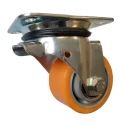 Guitel Hervieu 400 kg Capacity Swivel Castor with 100 mm Polyurethane Wheel UP5BA100-21B