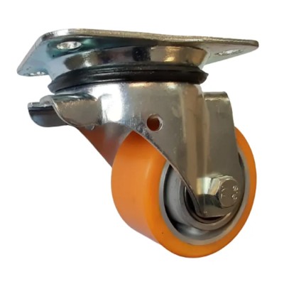 Guitel Hervieu 400 kg Capacity Swivel Castor with 100 mm Polyurethane Wheel UP5BA100-21B