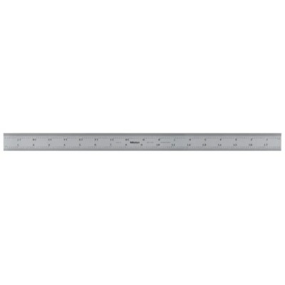 Mitutoyo 450 mm Steel Ruler Imperial, Metric Satin Chrome Finish 182-145