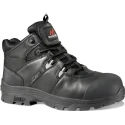 Rockfall Black Fibreglass Toe Capped Men's Waterproof Safety Boots Size UK 8, EU 42 TC3000