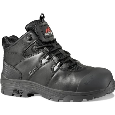 Rockfall Black Fibreglass Toe Capped Men's Waterproof Safety Boots Size UK 8, EU 42 TC3000