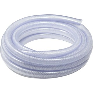 RS PRO Multi-Purpose Reinforced PVC Hose Pipe, 10 bar Maximum Operating Pressure, 15 m Length, Clear, Model 243-0188
