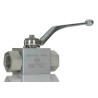 RS PRO Steel Hydraulic Ball Valve BSP Parallel, 1/2 in Port Size, 3 Ports, 500 bar Max Pressure, Brass Ball, Steel 243-1816