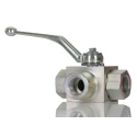 RS PRO Steel Hydraulic Ball Valve BSP Parallel, 1/2 in Port Size, 3 Ports, 500 bar Max Pressure, Brass Ball, Steel 243-1816