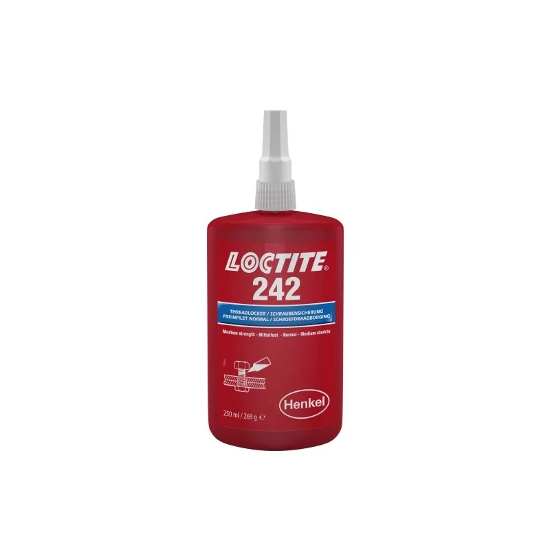 Loctite Blue Medium Strength Threadlocking Adhesive 250 ml LOCTITE 242 BO 250ML EGFD