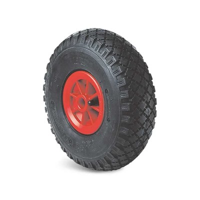 Guitel Hervieu Black Rubber Trolley Wheel 260 mm Diameter 85 mm Width 150 kg Load Capacity Model 3588120