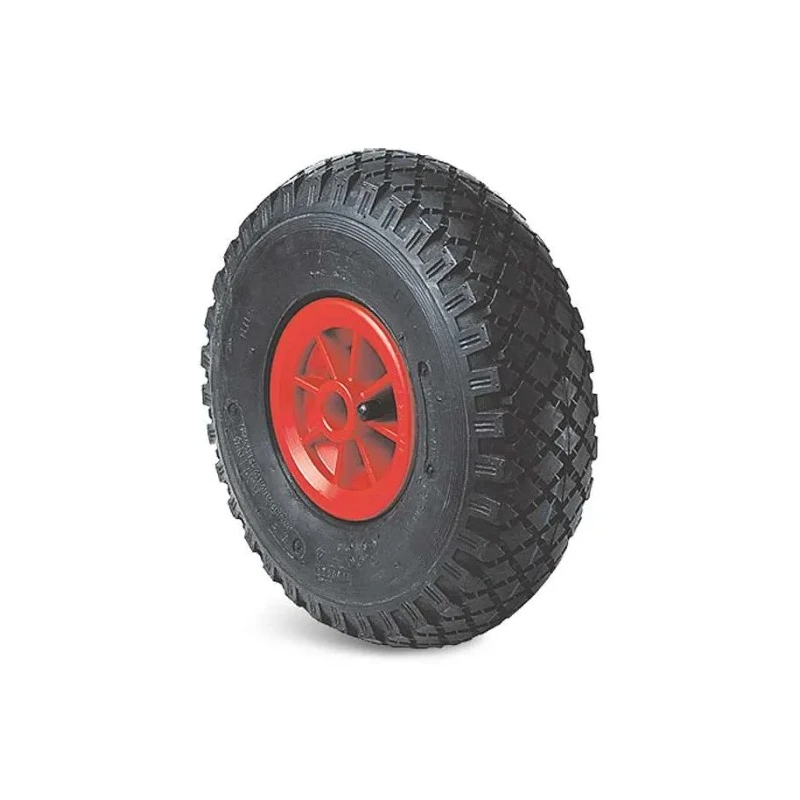 Guitel Hervieu Black Rubber Trolley Wheel 260 mm Diameter 85 mm Width 150 kg Load Capacity Model 3588120