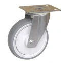 Guitel Hervieu Swivel Castor with 175 kg Load Capacity, 125 mm Thermoplastic Rubber Wheel, Pressed Steel Frame 372352