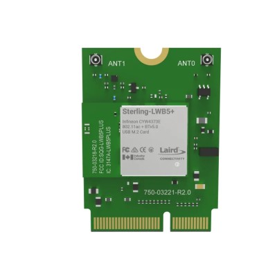 Ezurio 3.3V WiFi & Bluetooth Module IEEE 802.11ac/b/g/a/n UART USB Interface 453-00049