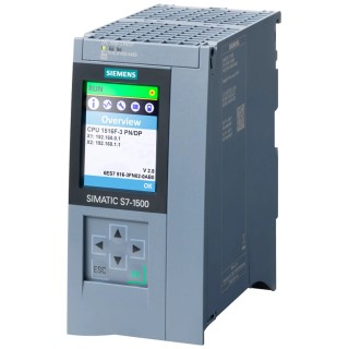 Siemens SIMATIC S7-1500F Series PLC CPU, 20 Digital Inputs, 20 Outputs, Profibus Profinet Interface 6ES7516-3FP03-0AB0
