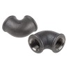 Georg Fischer Black Malleable Iron Fitting 90° Elbow Female G 1/2 in to Female BSPP 1/2 in 770090104