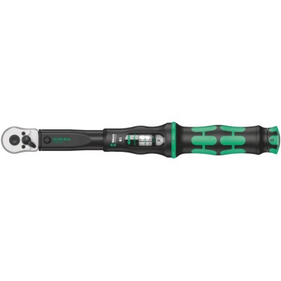 Wera Click Torque Wrench Click-Torque B 2, 20 To 100 Nm, 3/8 in Square Drive, 405mm Overall Length 075611