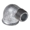 Georg Fischer Galvanised Malleable Iron Fitting 90° Elbow Male BSPT 1/2 in to Female BSPP 1/2 in 770092204