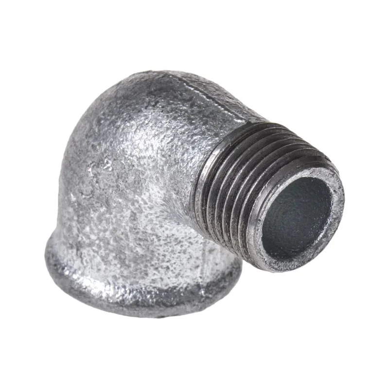 Georg Fischer Galvanised Malleable Iron Fitting 90° Elbow Male BSPT 1/2 in to Female BSPP 1/2 in 770092204
