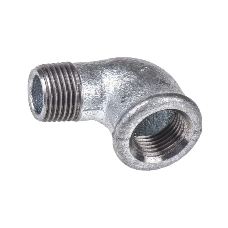 Georg Fischer Galvanised Malleable Iron Fitting 90° Elbow Male BSPT 1/2 in to Female BSPP 1/2 in 770092204