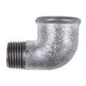Georg Fischer Galvanised Malleable Iron Fitting 90° Elbow Male BSPT 1/2 in to Female BSPP 1/2 in 770092204