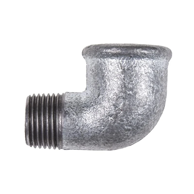 Georg Fischer Galvanised Malleable Iron Fitting 90° Elbow Male BSPT 1/2 in to Female BSPP 1/2 in 770092204
