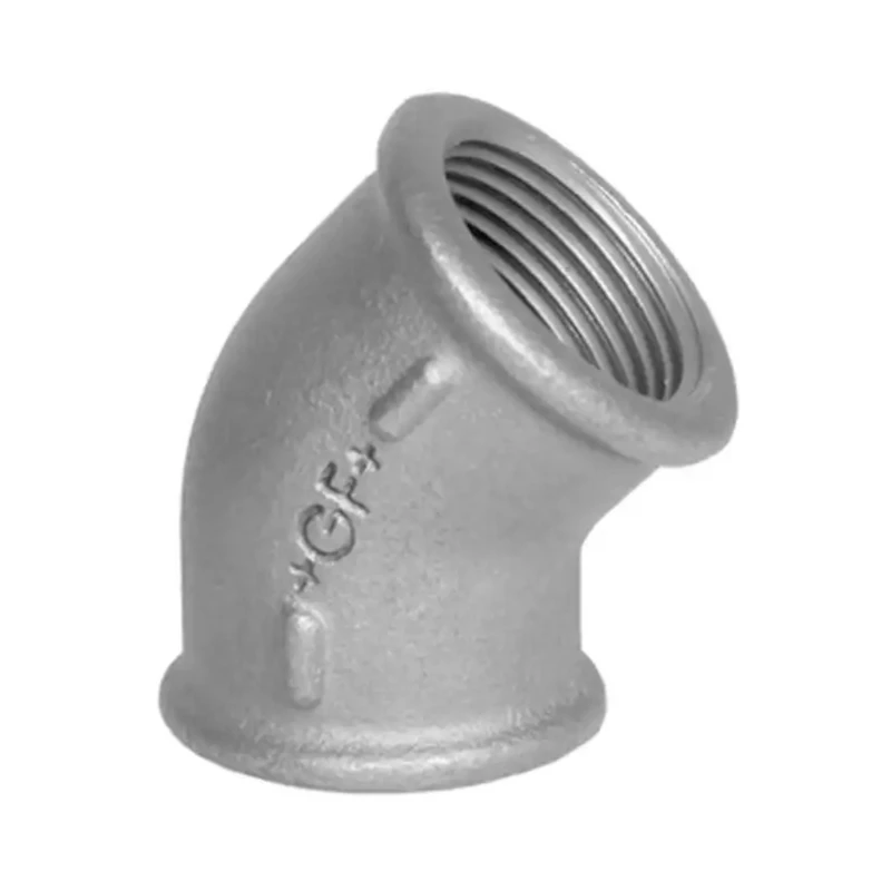Georg Fischer Galvanised Malleable Iron Fitting 45° Elbow Female 3/4 in to Female 3/4 in 770120205