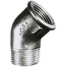 Georg Fischer Galvanised Malleable Iron Fitting 45° Elbow Male BSPT 1 in to Female BSPP 1 in 770121206