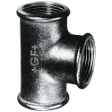 Georg Fischer Black Oxide Malleable Iron Fitting Tee Female G 1/2 in to Female BSPP 1/2 in to Female BSPP 1/2 in 770130104