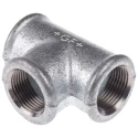 Georg Fischer Galvanised Malleable Iron Fitting Tee Female G 3/4 in to Female BSPP 3/4 in to Female BSPP 3/4 in 770130205